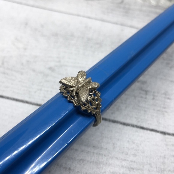 VINTAGE bundle lot 2 fun statement rings owl and butterfly - Picture 6 of 7